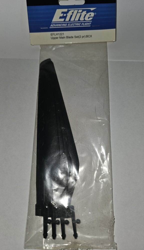 BLADE EFLH1221 = UPPER MAIN ROTOR BLADE SET (2PR): BCX