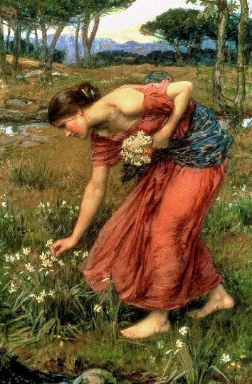 narcissus john william waterhouse ceramic tile mural backsplash