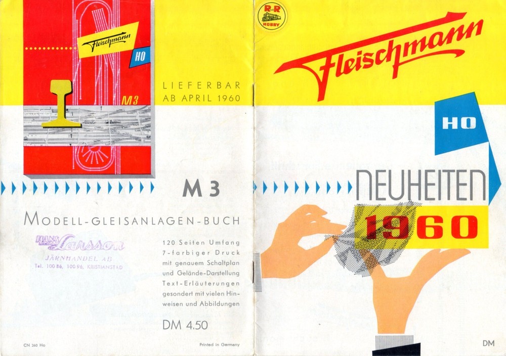 catalogue Fleischmann 1960 novelties HO brochure D aa