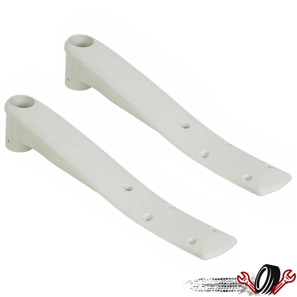 2 New Ladder Deck Mounted Support Step For Swimming Pool Above Ground White