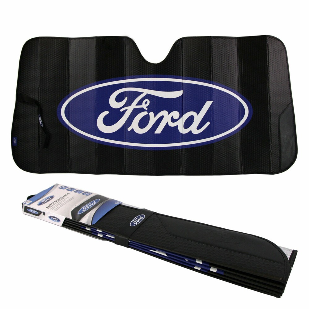 ⭐️⭐️⭐️⭐️⭐️ FORD Black Front Windshield Sunshade Universal Sun Shade Promotion