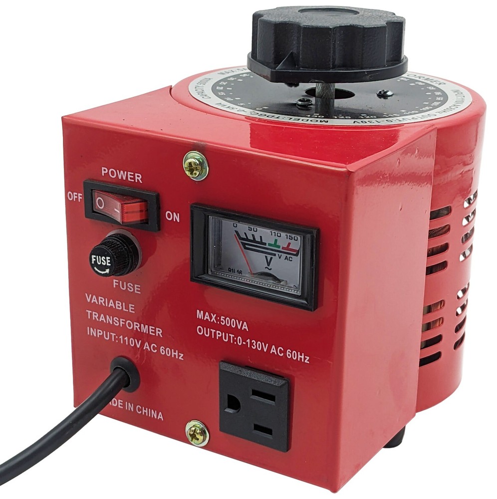 5 Amp Variable Transformer, 500va Max, 0~130 Volt Output