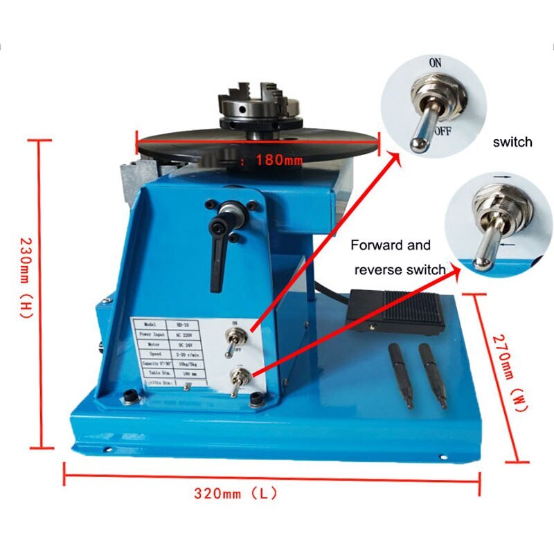 Small Welding Positioner Combined Automatic Welding Turntable Welding Equipment