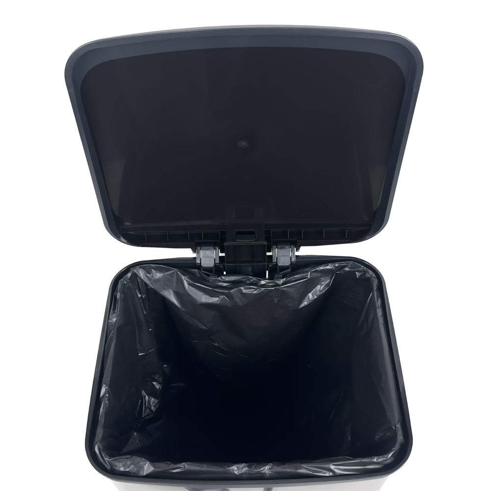 Mainstays Kitchen Trash Can, 13.2Gallon, Plastic Step-on Rectangular Garbage Bin
