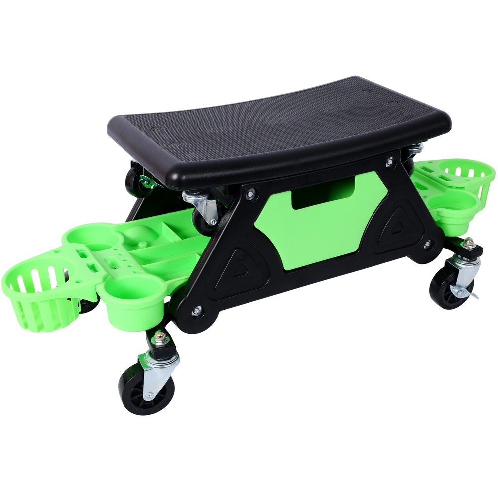 Rolling Mechanic Seat Tool Tray 300LBS Capacity Garage Home