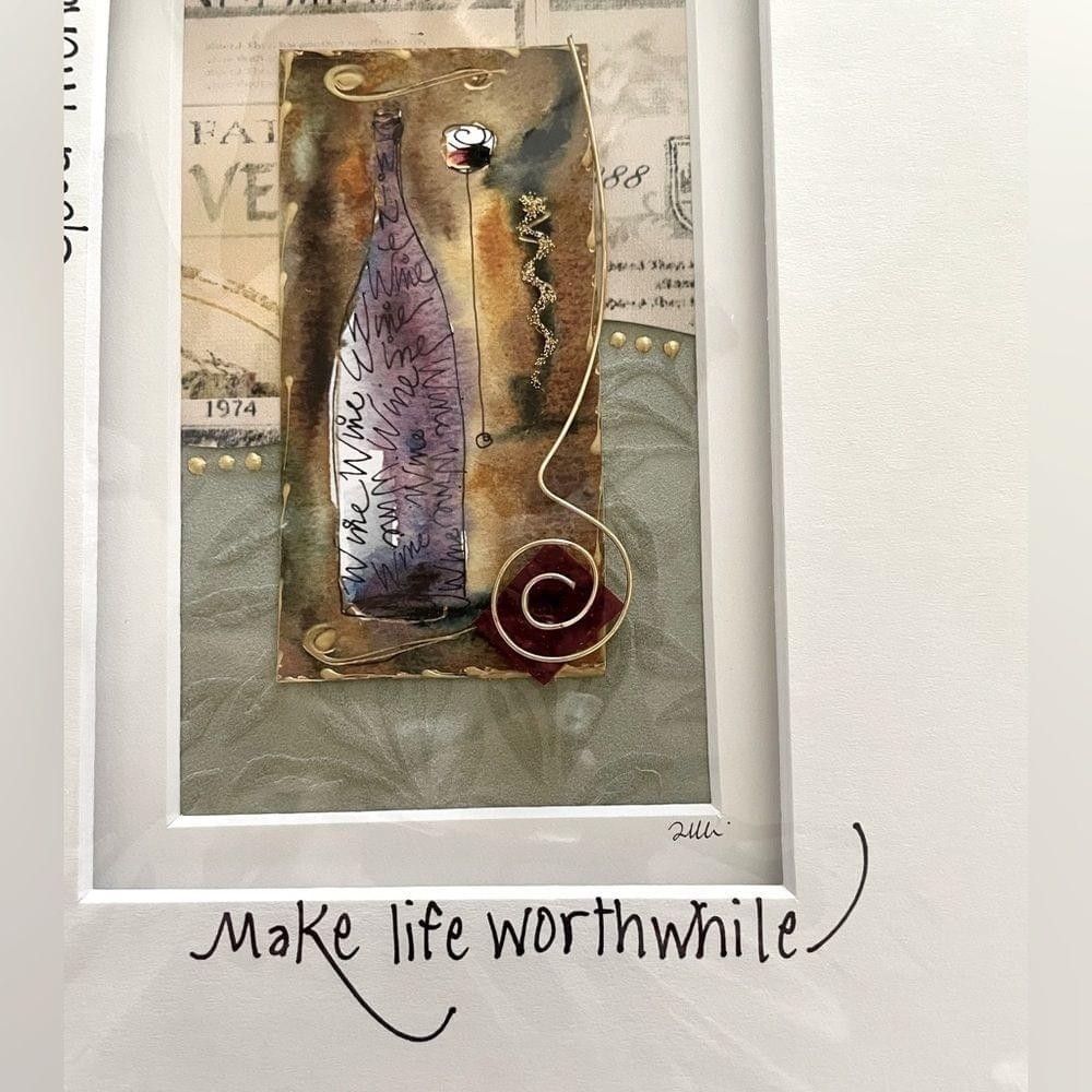Wall Art Good Friends and Wine Make Life Worthwhile