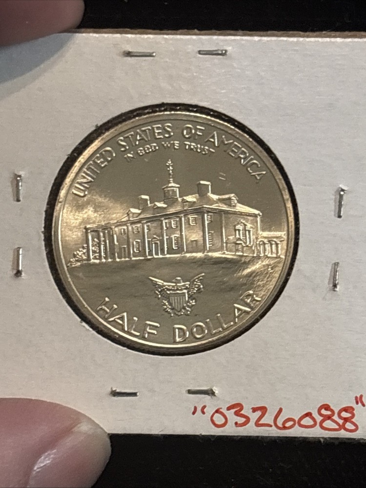 1982-d George Washington Silver Half Dollar Uncirculated “0326088” 50C