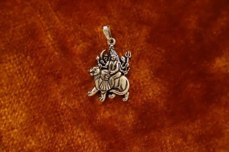 925 Silver Durga Maa Pendant (5-6gm Approx)