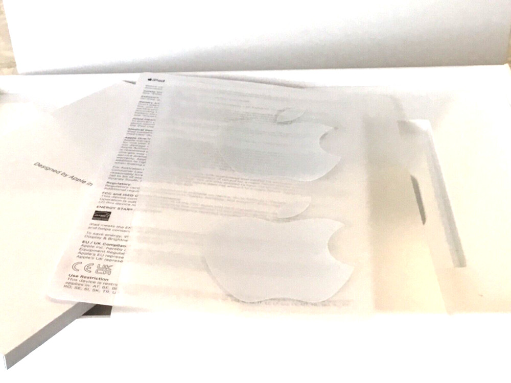 EMPTY Apple iPad 9th Generation 64GB EMPTY BOX & 2 Apple Stickers EMPTY