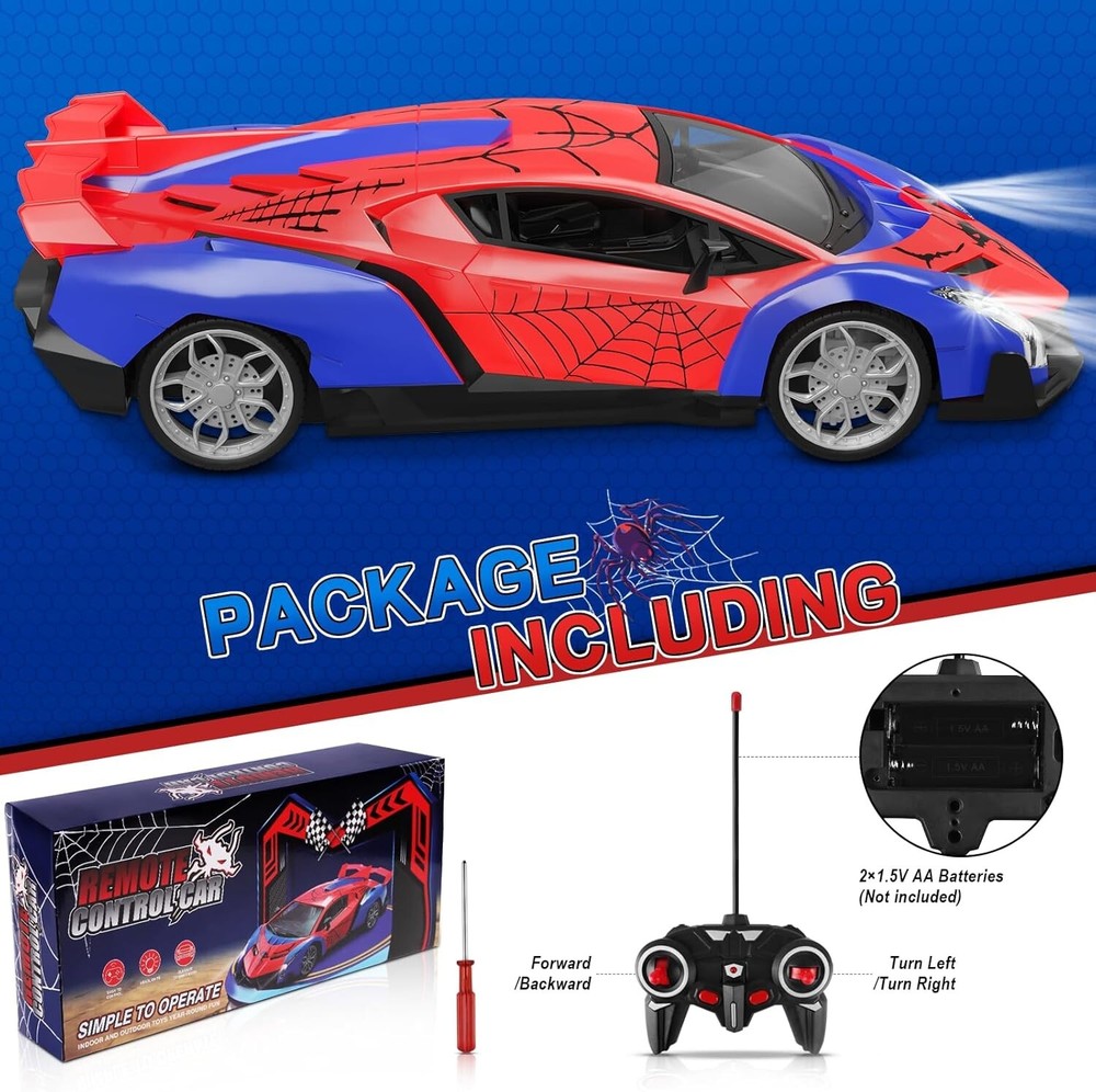 Spider Remote Control Car, Fast RC Car Toy with Light & Controller