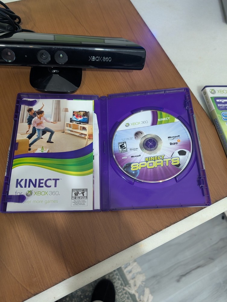 Microsoft Xbox 360 Kinect Sensor Bar + 4 Games Bundle