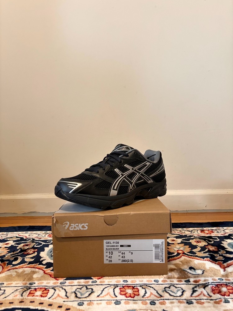 Size 10 - ASICS Gel 1130 Black Pure Silver