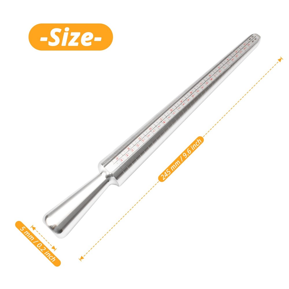 NUTJAM Metal Ring Sizer Measuring Tool, Jewelry Sizers Stainless