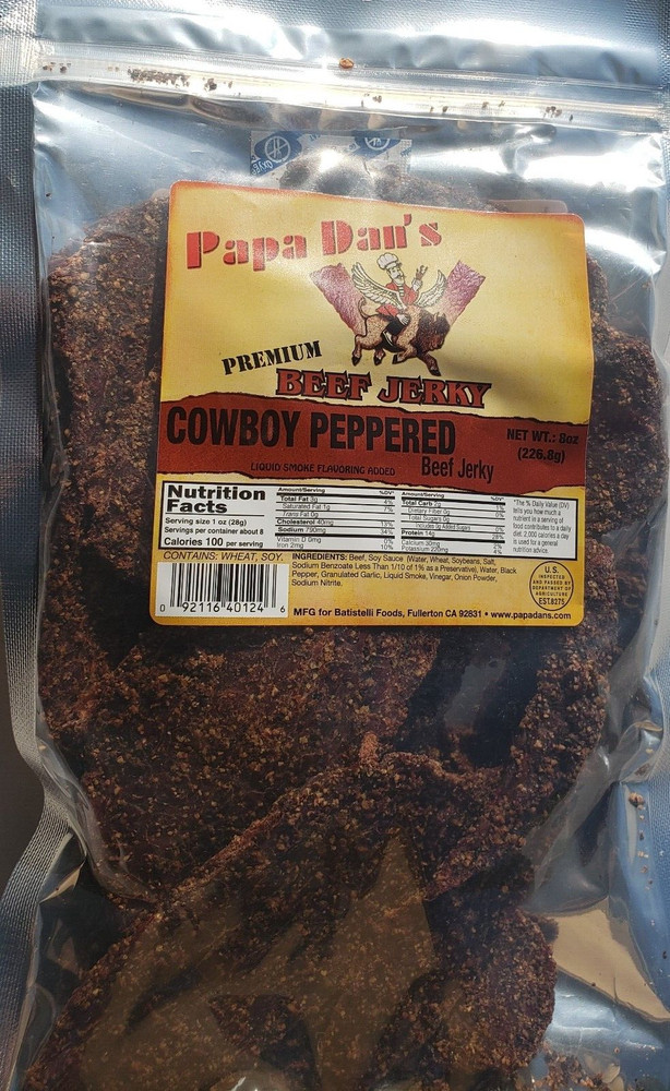 Papa Dan's Cowboy Peppered (Thin) (4 oz.)