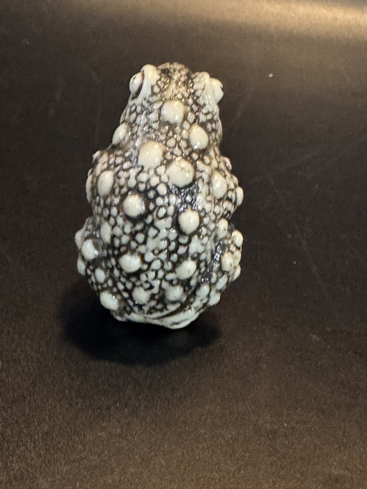 Toad Netsuke Eating Worm