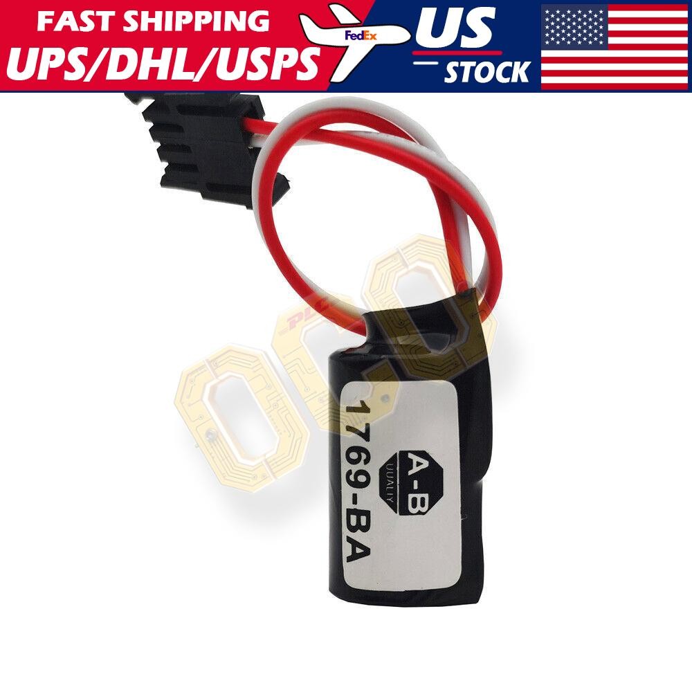 For Allen Bradley 1769-BA 3V 1000mah Battery w/ Plug SLC PLC SLC500 CNC Battery