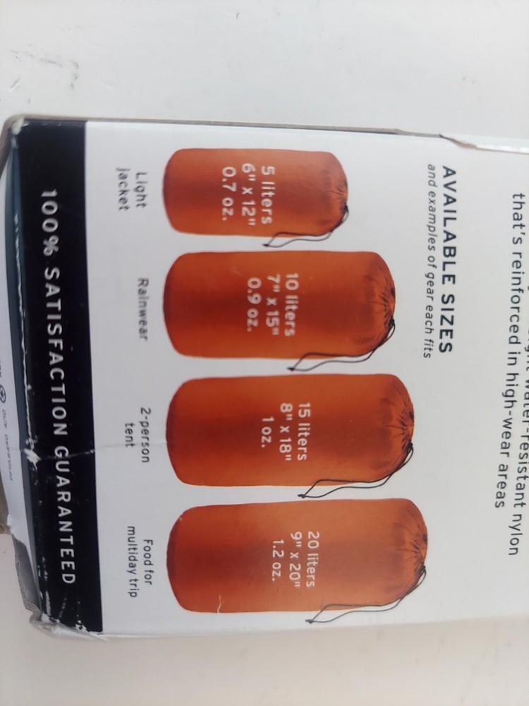 REI light Stuff Sack lightweight 20 liters orange