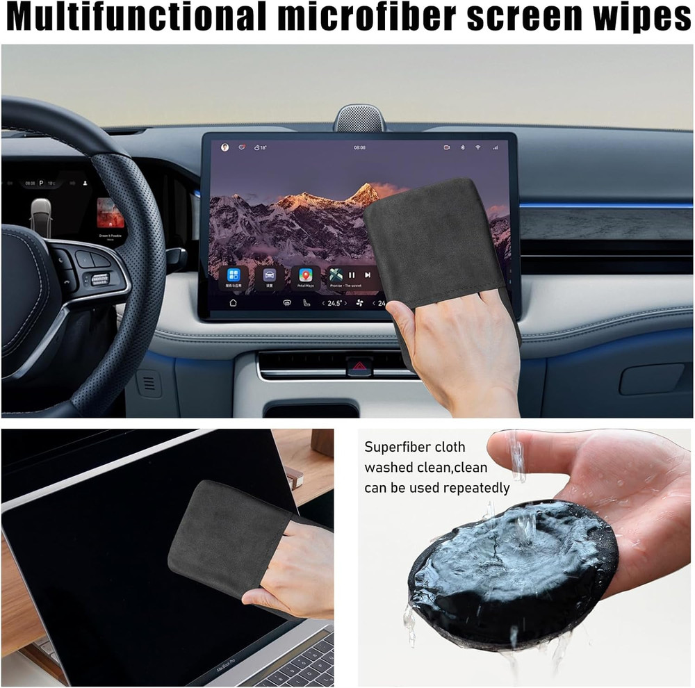 Car Screen Cleaner, Microfiber Auto Screen Cleaning Pad, Foldable Touch Screen C