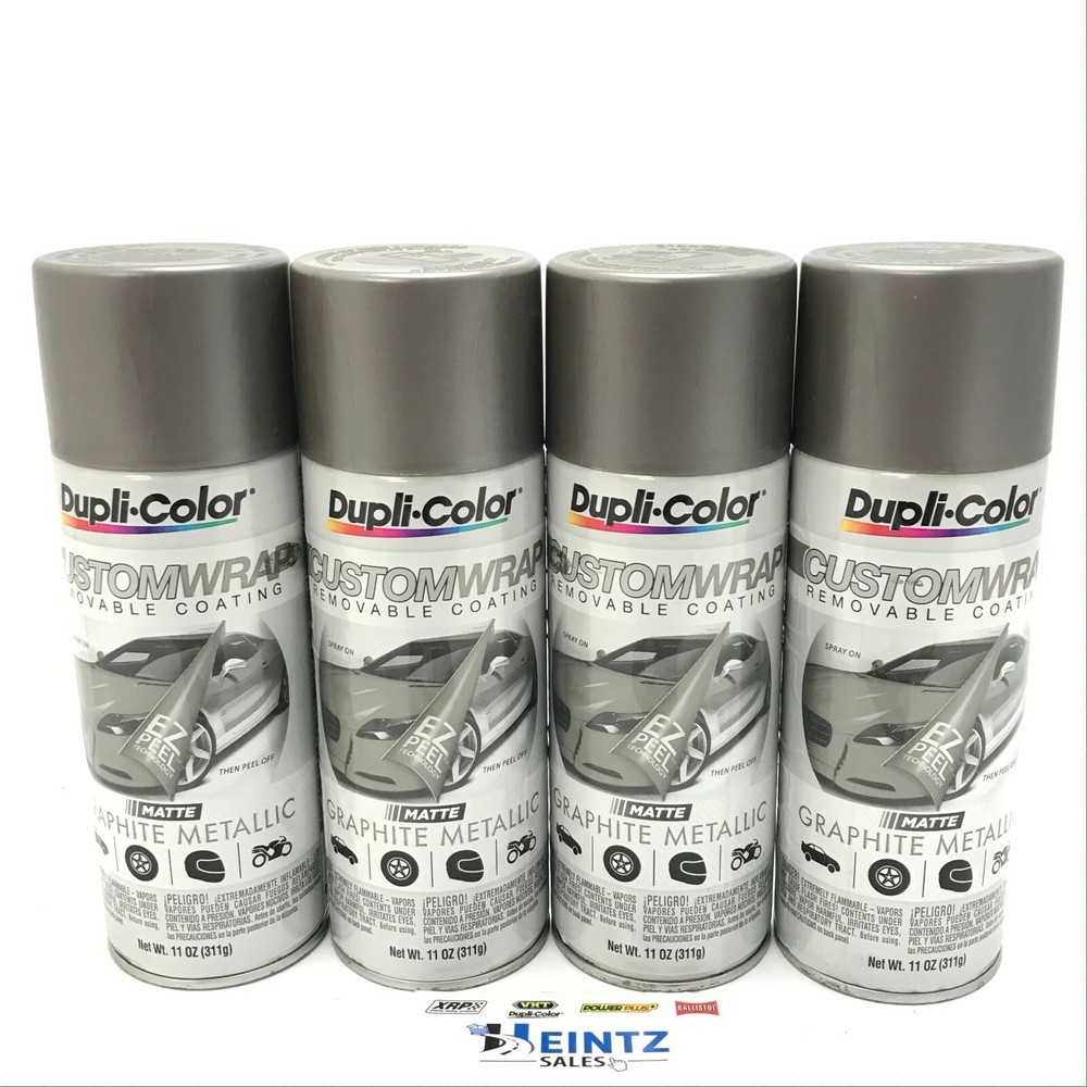 Duplicolor CWRC797-4 PACK MATTE GRAPHITE METALLIC CustomWrap -EZ Peel Technology