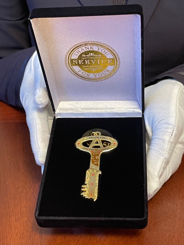 Jail Keychain: THANK YOU FOR YOUR SERVICE Ruby Edition (With Gift box)