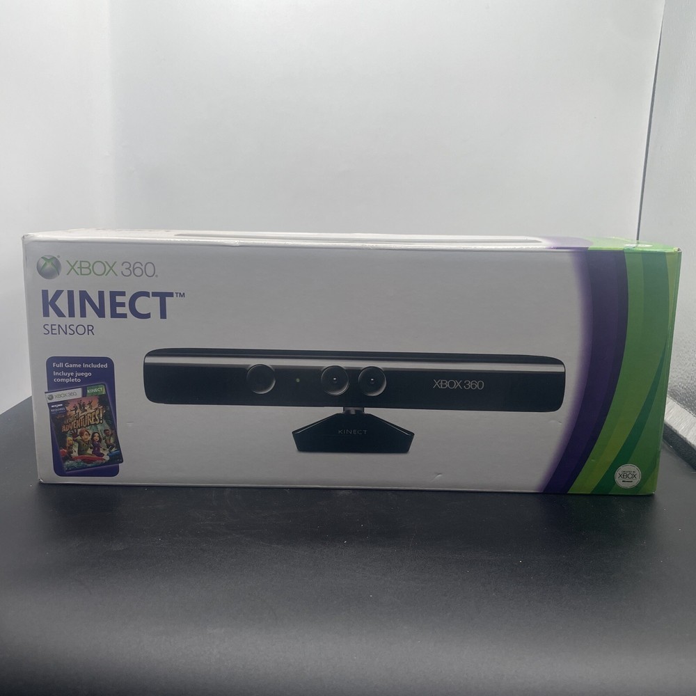 BRAND NEW SEALED XBox 360 Kinect Sensor Model 1414 + Kinect Adventures Microsoft