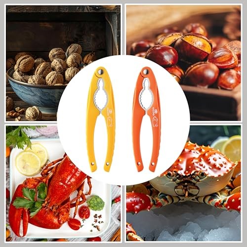 2PCS NutCracker, Kaloo Stainless Steel Nut Crackers for All Nuts, Nutcracker