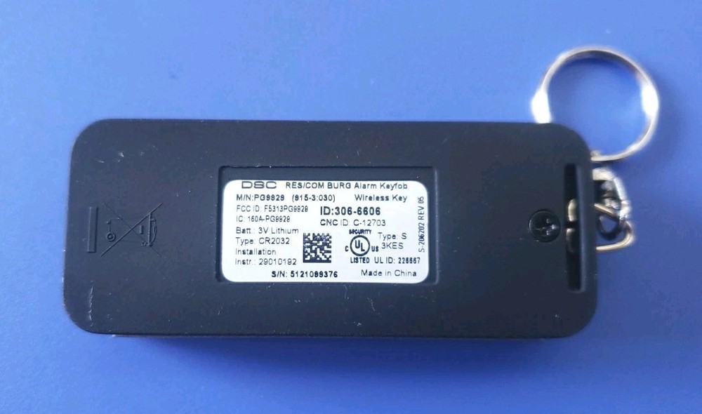 DSC PG8829 F513PG9929 - 4 BUTTON REMOTE TRANSMITTER