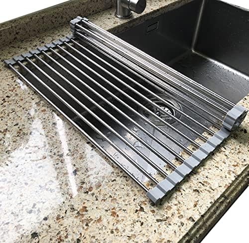 Roll Up Stainless Steel Dish Drying Rack