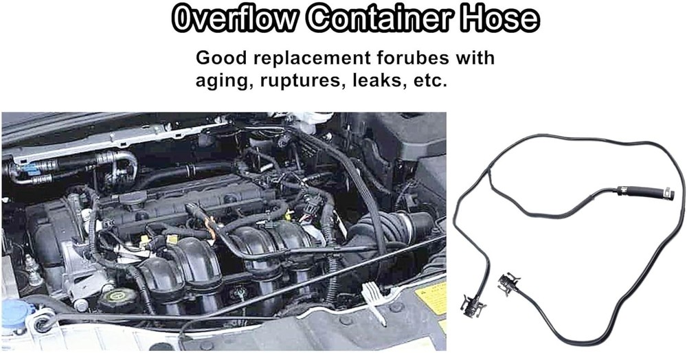 Manguera del depósito de refrigerante del radiador. Compatible con la manguera