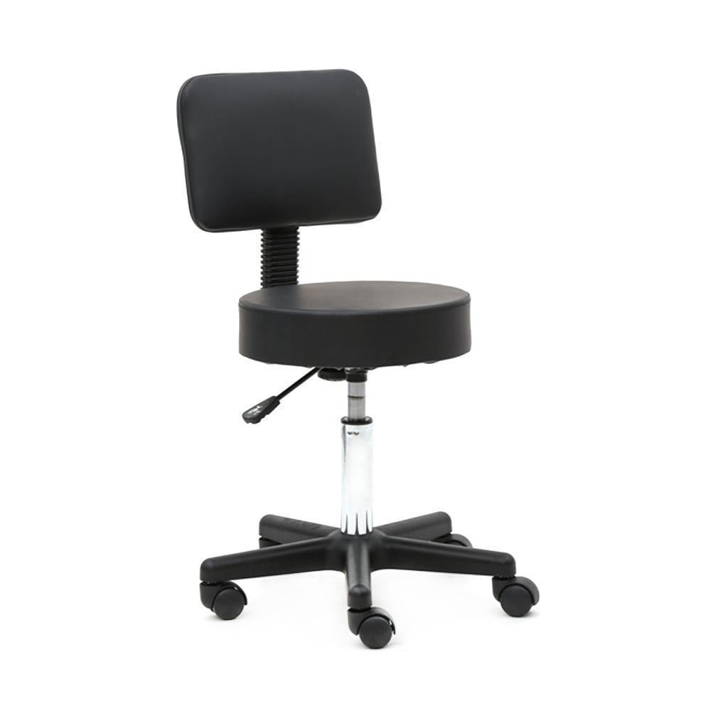 Rolling Salon Stool w/ Backrest Massage Spa Chair Support Adjustable Height