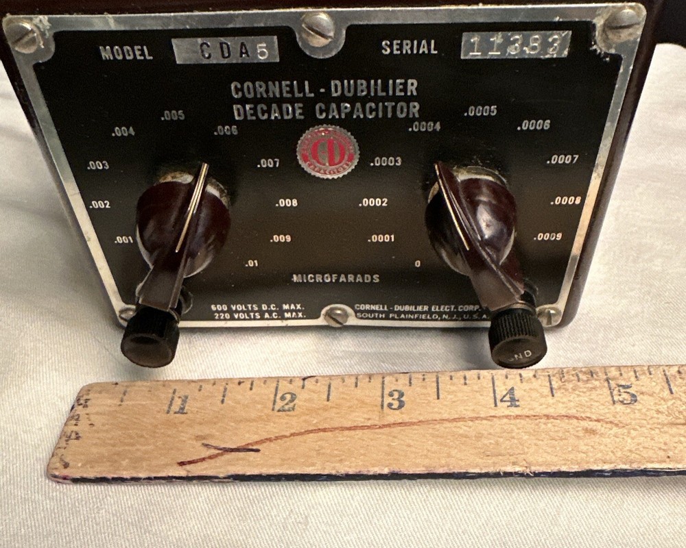 Vintage Cornell-Dubilier Decade Capacitor Model CDA 5