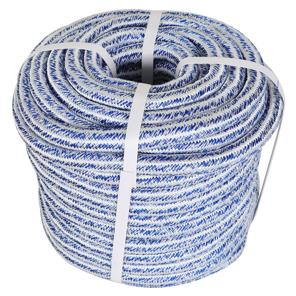 3/4 "x 100‘’ 24 Strand Braid Polyester Rope Heavy Duty Rigging Rope 20000 lbs