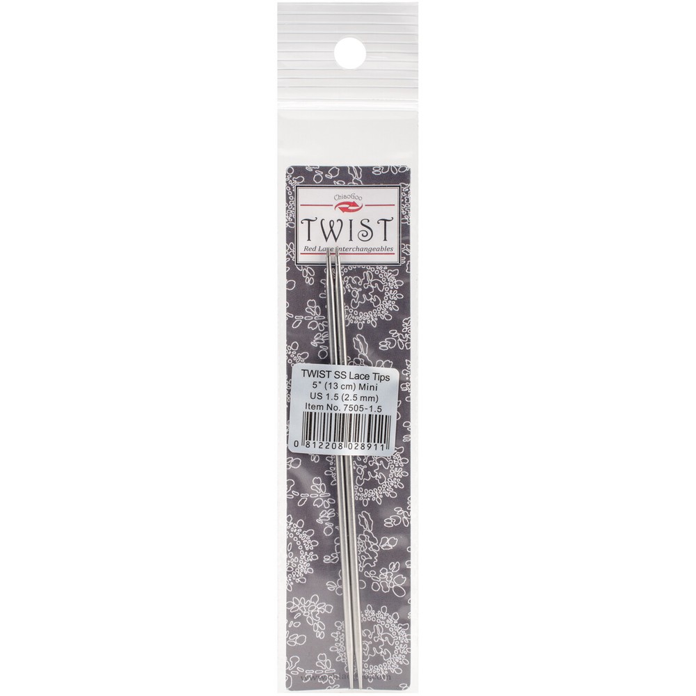ChiaoGoo TWIST Red Lace Interchangeable Tips 5"-Size 1.5/2.5mm
