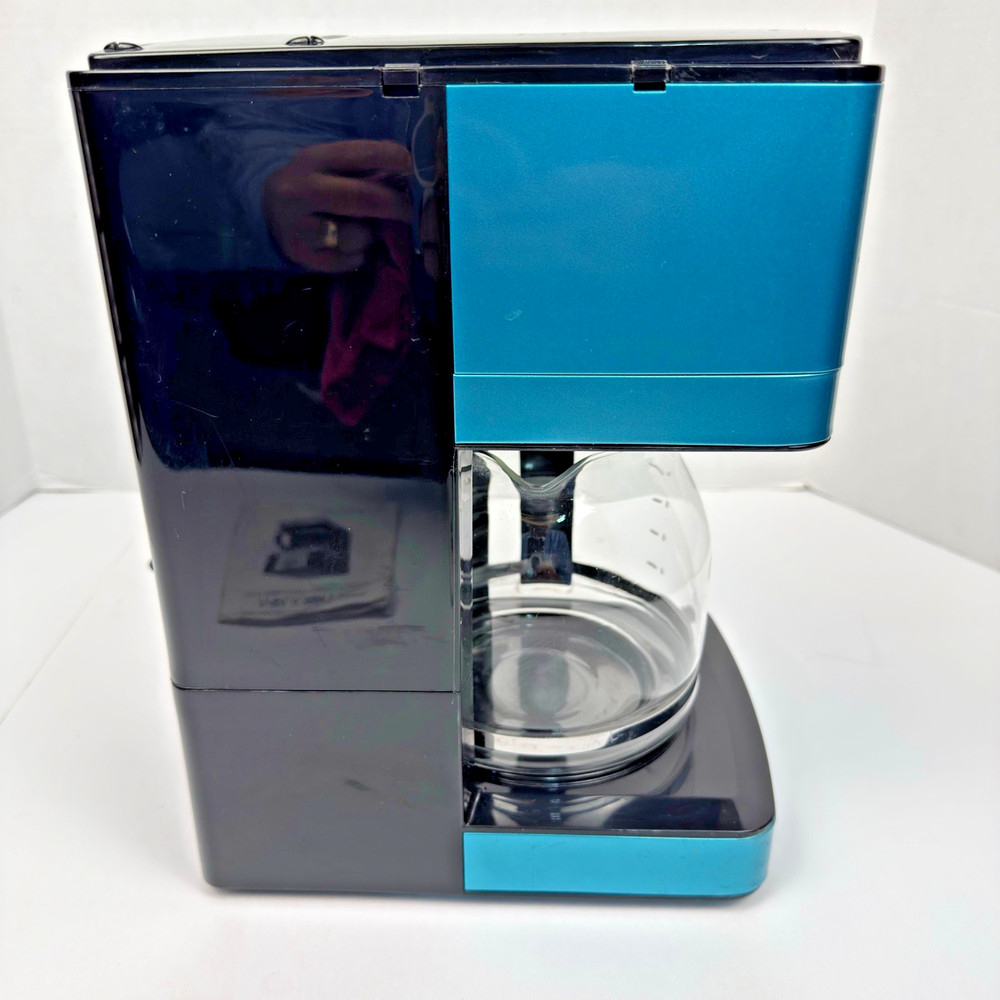 Mr. Coffee 12-Cup Programmable Coffee Maker Teal Blue Metallic Tested Works