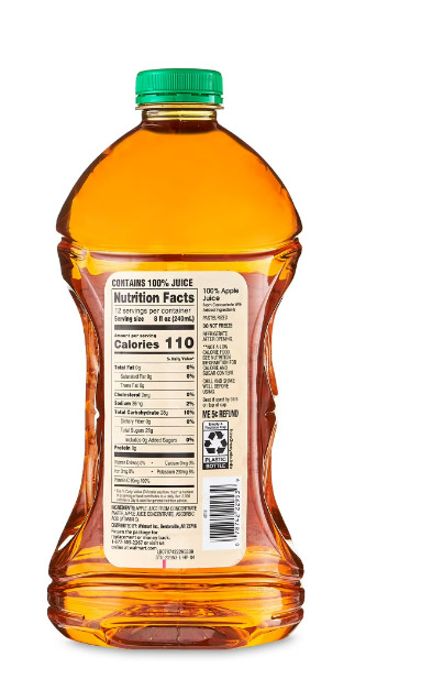 (2 pack) Great Value 100% Apple Juice, 96 fl oz