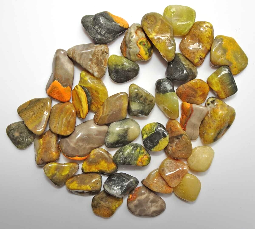 Bumblebee Jasper - 30 Tumbled Stones rt493d