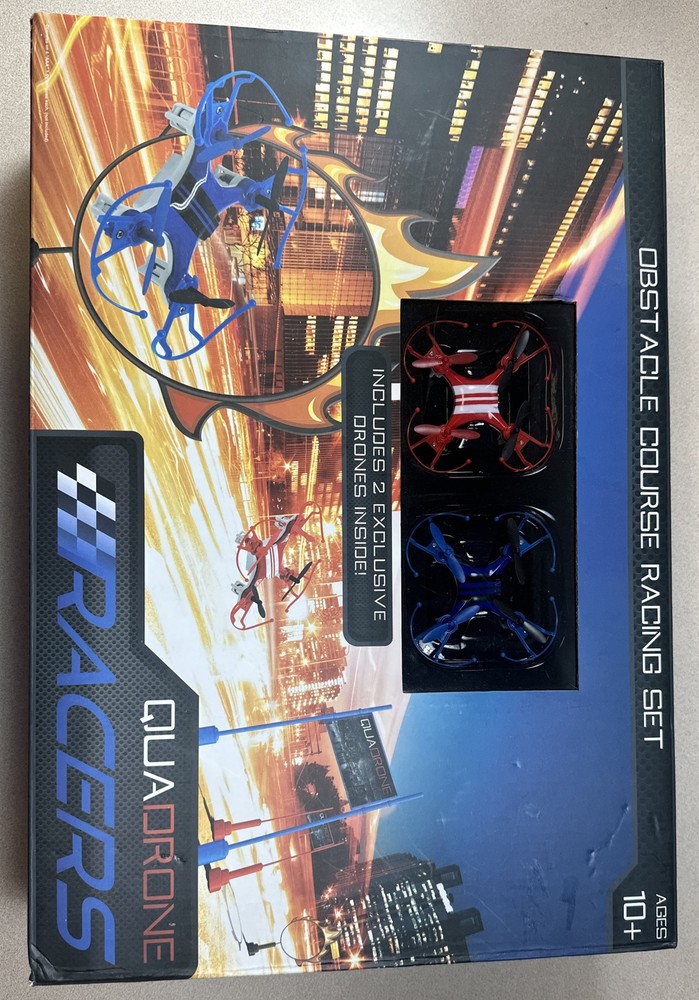 Quadrone Racers- Obstacle Course Racing Set, 2 Exclusive Drones Inside