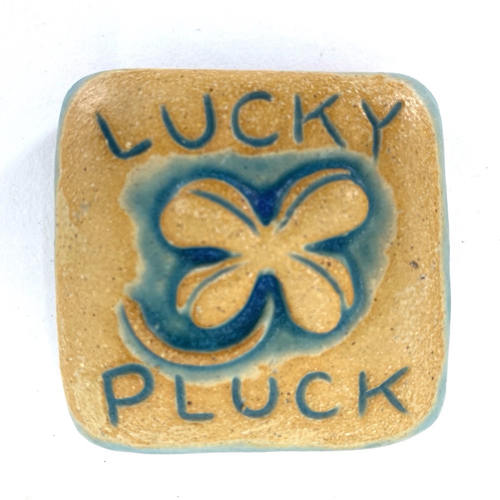 Lucky Pluck 2x2" Ceramic Art Tile by Gretchen Kramp