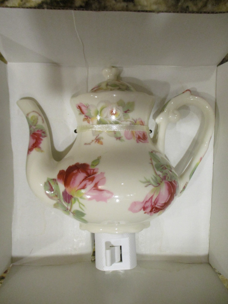 Floral Tea Pot Night Light