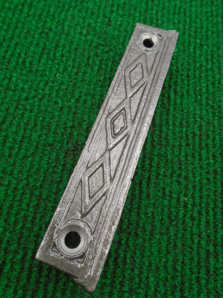 FANCY 4 1/2" THREE DIAMOND RIM LOCK KEEPER - EXACT REPRODUCTION  (33215)