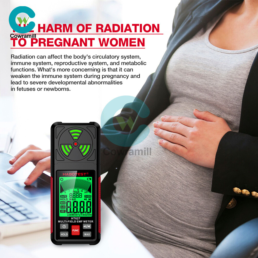 HT627 EMF Meter Electromagnetic Field Radiation Detector Radio Frequency Meter