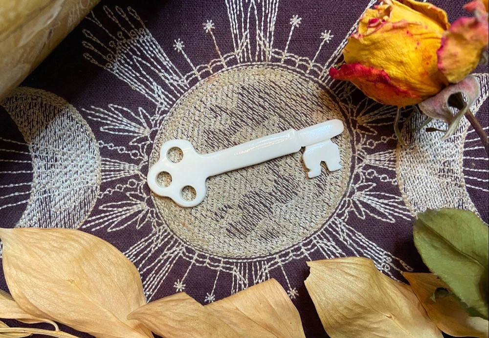 Bovine Bone Skeleton Key, Ethically Sourced Cow Bone, Natural Bone