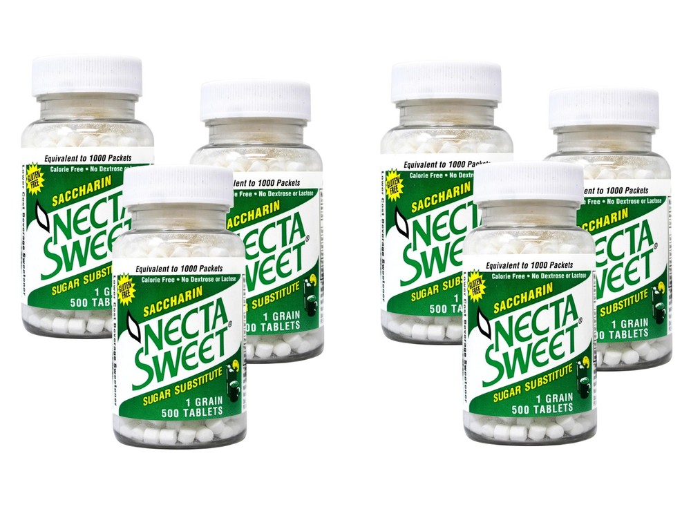 Necta Sweet Sugar Substitute Tablets, 1 Grain, 500 Tablets - 6 Pack