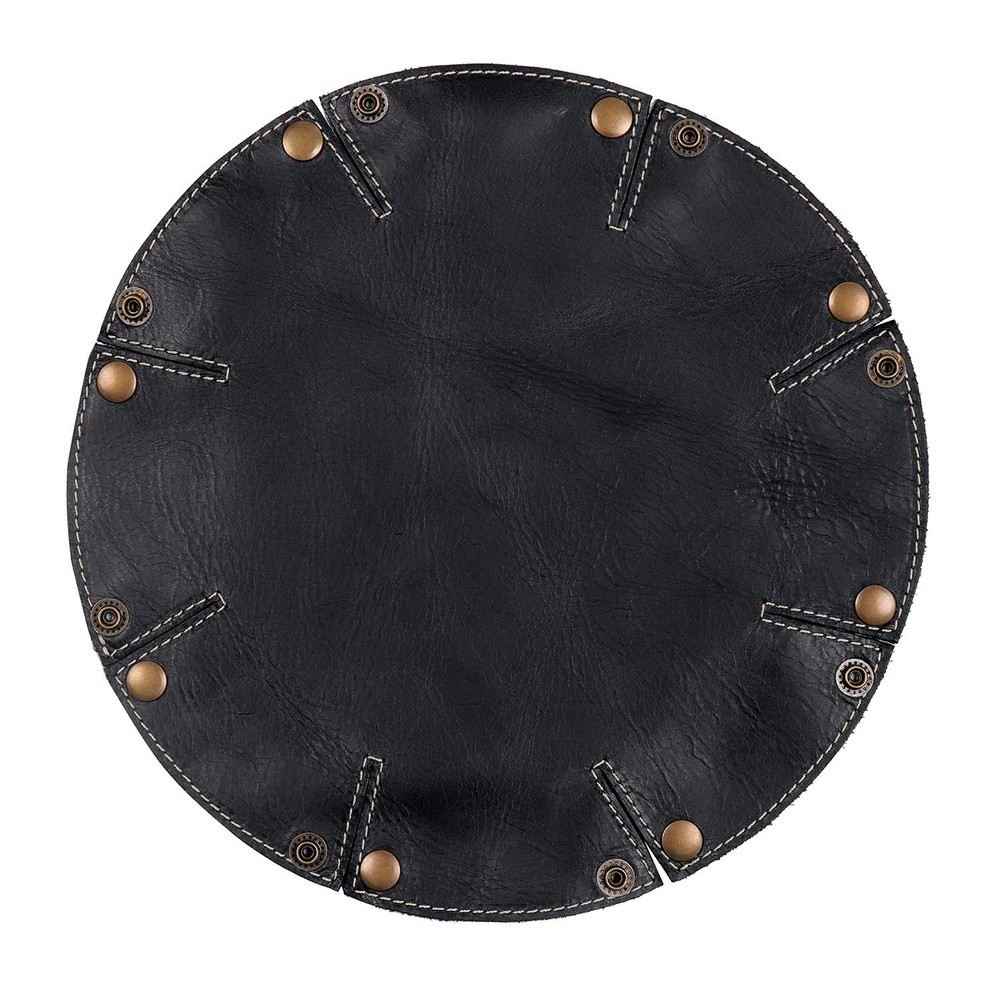 Londo Genuine Leather Round Tray Organizer - Practical Storage Box for Wallet...