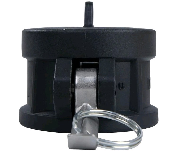 2 Inch Polypropylene Camlock Fittings, 2 pcs, DC Type, Dust Cap, 125psi Max