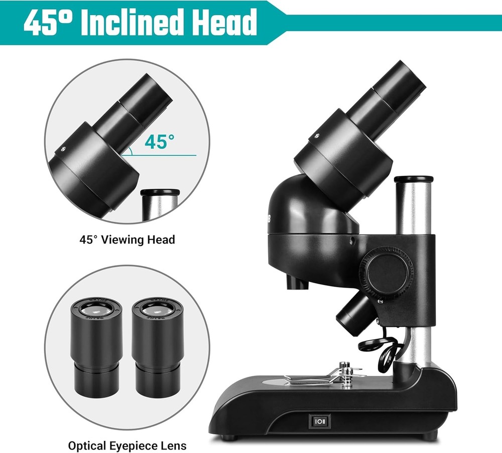 Mounted Binocular Stereo Microscope, Microscopes, Portable Biological Microscope