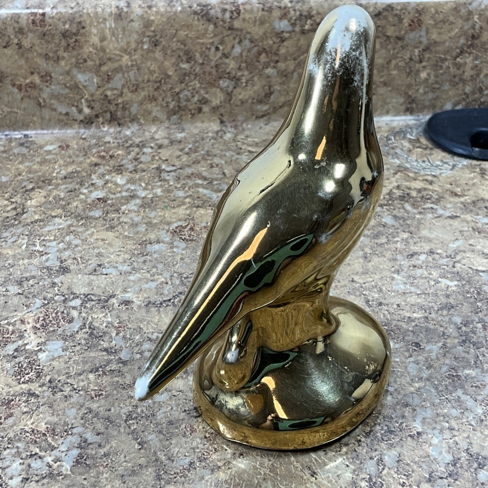 Vintage Ceramic Small Bird Figurine - Gold Nice