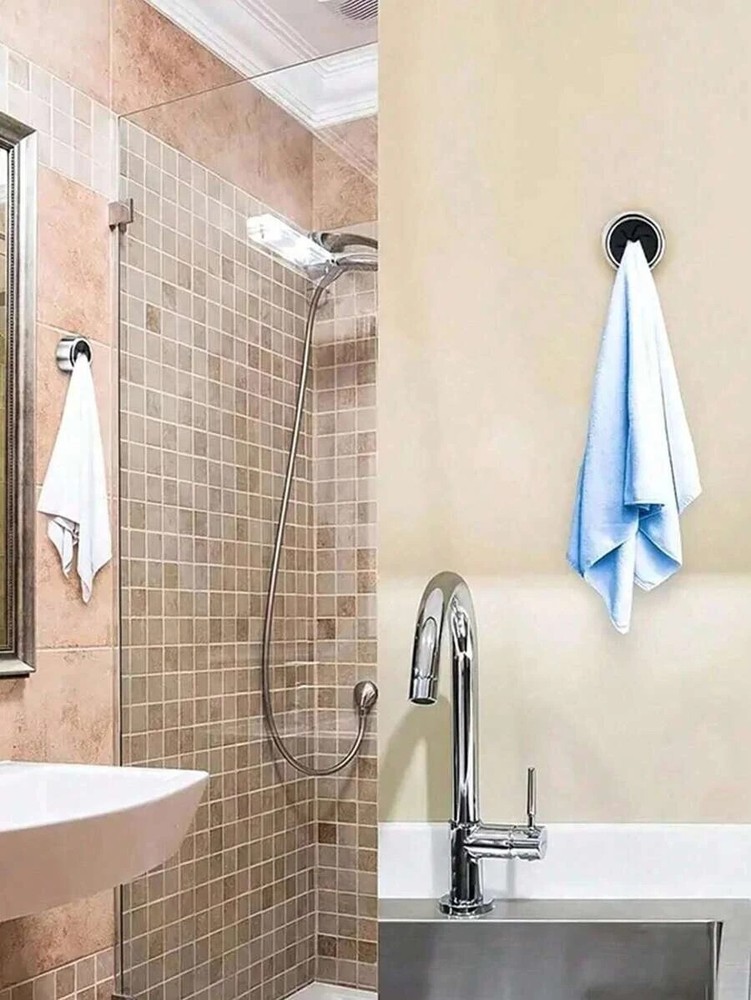 3 x Kitchen Towel Hooks Self Adhesive Round Wall Mount Dish Towel Holder UK