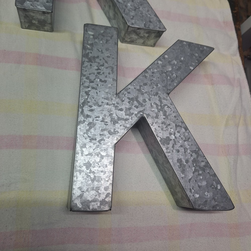 Corrugated Steel Box Letter "K"