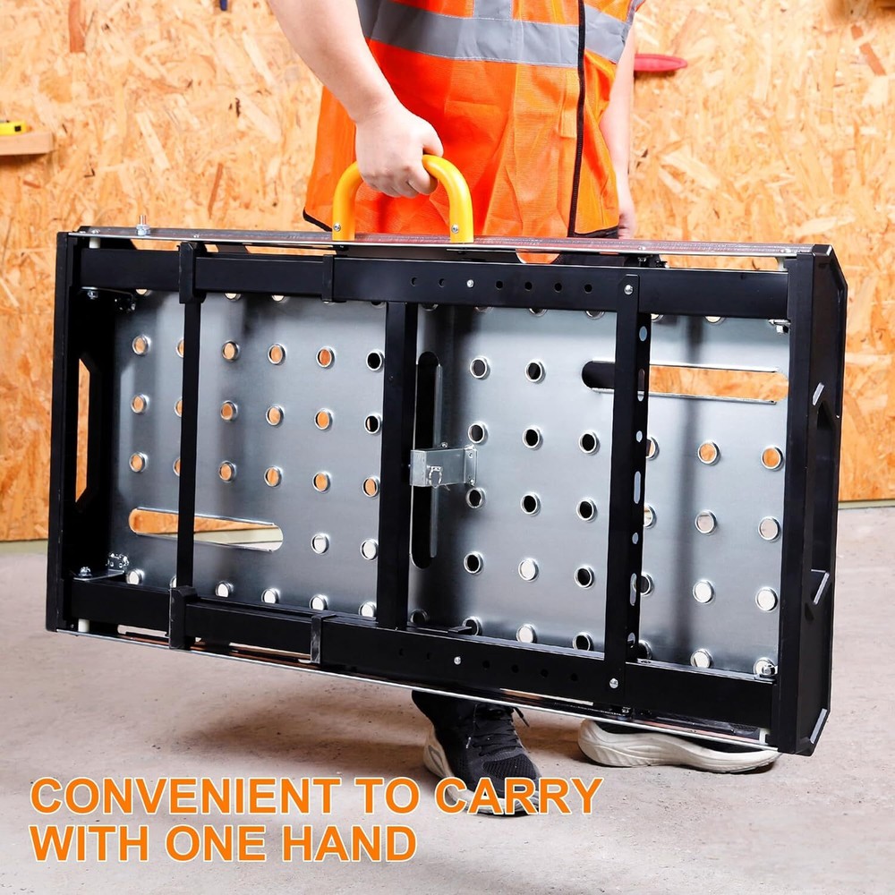 Metal Welding Table Folding 1000 lbs Load Capacity Workbench, Adjustable 7 Level